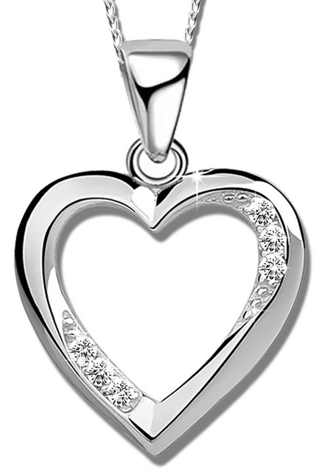 Limana Herzkette echt 925 Sterling Silber Kette mit Herz Anhänger, Damenkette ich liebe Dich Geschenk für Frauen Damen Ehefrau Freundin von Limana