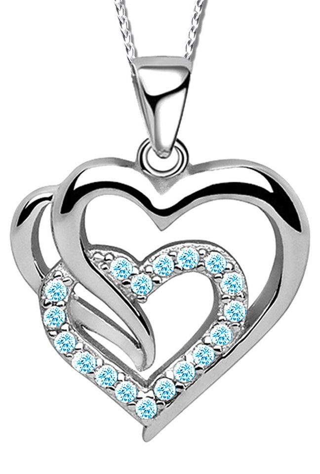 Limana Herzkette echt 925 Sterling Silber Kette mit Herz Anhänger, Geschenk für Frauen Damen Mädchen Freundin Ehefrau Silberkette von Limana