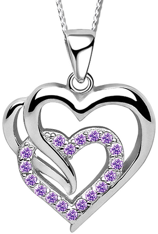 Limana Herzkette echt 925 Sterling Silber Kette mit Herz Anhänger, Geschenk für Frauen Damen Mädchen Freundin Ehefrau Silberkette von Limana