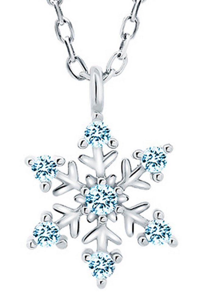 Limana Kette mit Anhänger 925 echt Sterling Silber Stern Schneeflocke Frauenkette Kinderkette (inkl. Geschenkdose mit Engel Gravur), Geschenk für Kinder Mädchen Frauen Damen Ehefrau Freundin Mutter von Limana