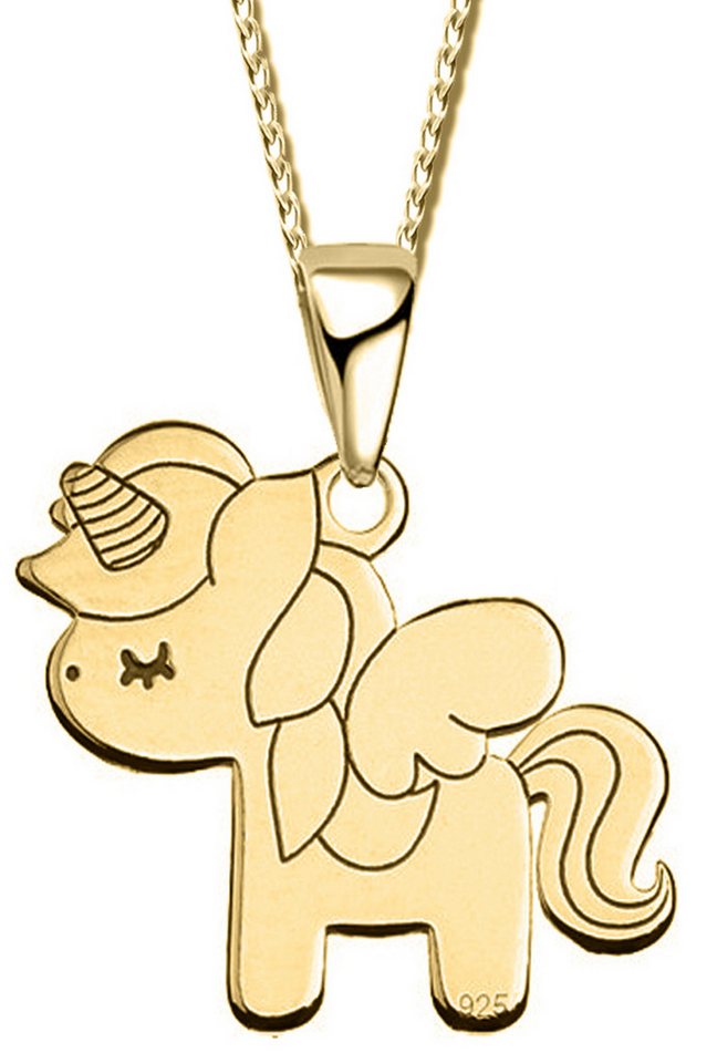 Limana Kette mit Anhänger 925 Silber Einhorn Pferde Kinderkette Kinderschmuck, Kinderkette Mädchen Kinderschmuck von Limana