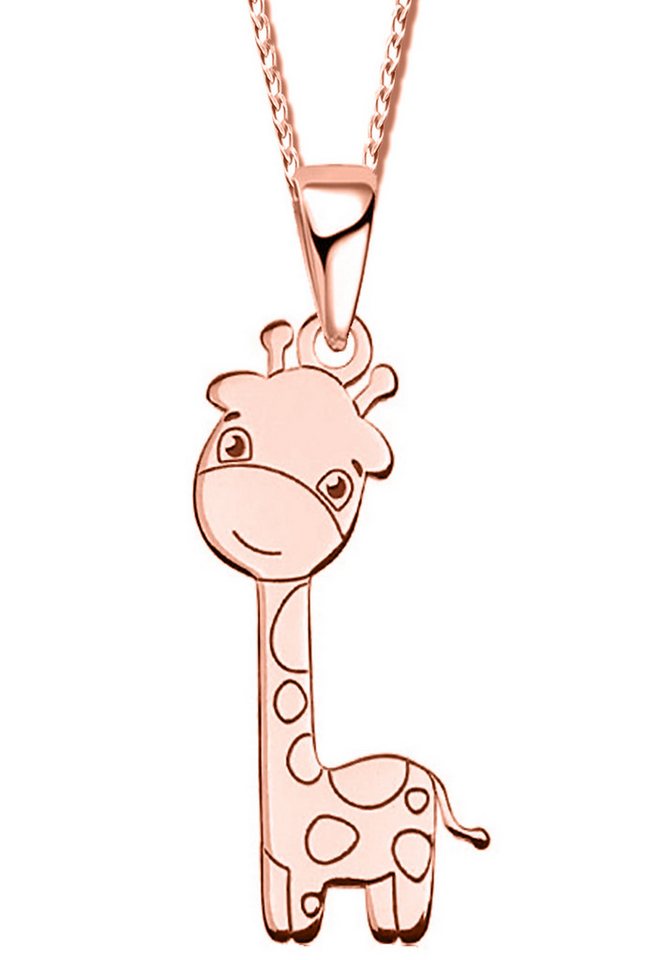 Limana Kette mit Anhänger 925 Silber Giraffe Kinderkette Mädchenkette Kinderschmuck, Halskette Kinderkette Mädchenkette gold rosegold von Limana