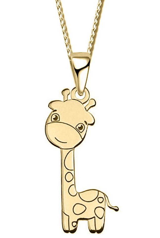 Limana Kette mit Anhänger echt 925 Sterling Silber Giraffe, Halskette Kinderkette Mädchenkette gold rosegold von Limana