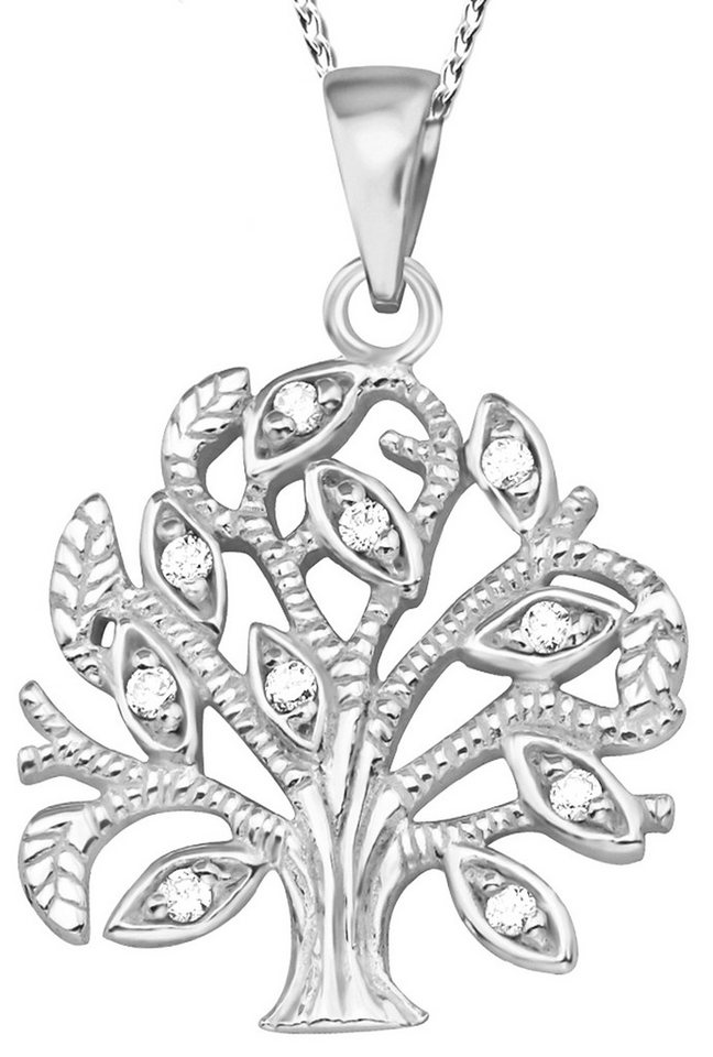 Limana Kette mit Anhänger Damen 925 Silber Kette Lebensbaum Baum des Lebens Halskette (Schmuck inkl. Geschenk-Dose), Damenkette jugendliche Mädchen Geschenk Idee von Limana