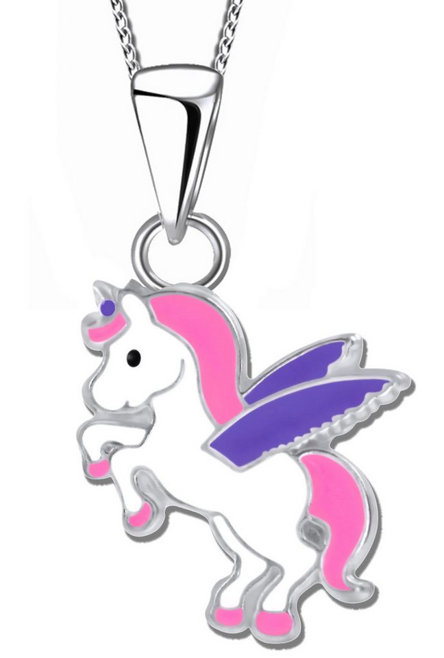 Limana Kette mit Anhänger 925 Silber Pferd Einhorn Halskette Kinderkette Mädchenschmuck, kleine Einhornkette Geschenk Geschenkidee Kinderkette von Limana