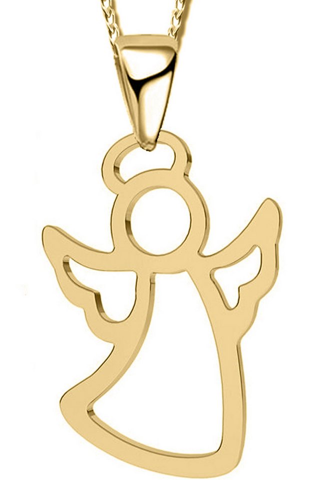 Limana Kette mit Anhänger Kinder Mädchen Damen 925 Silber Schutzengel Engel Kette, Damenkette Kinderkette Kinderschmuck Gold Rosegold Rotgold von Limana