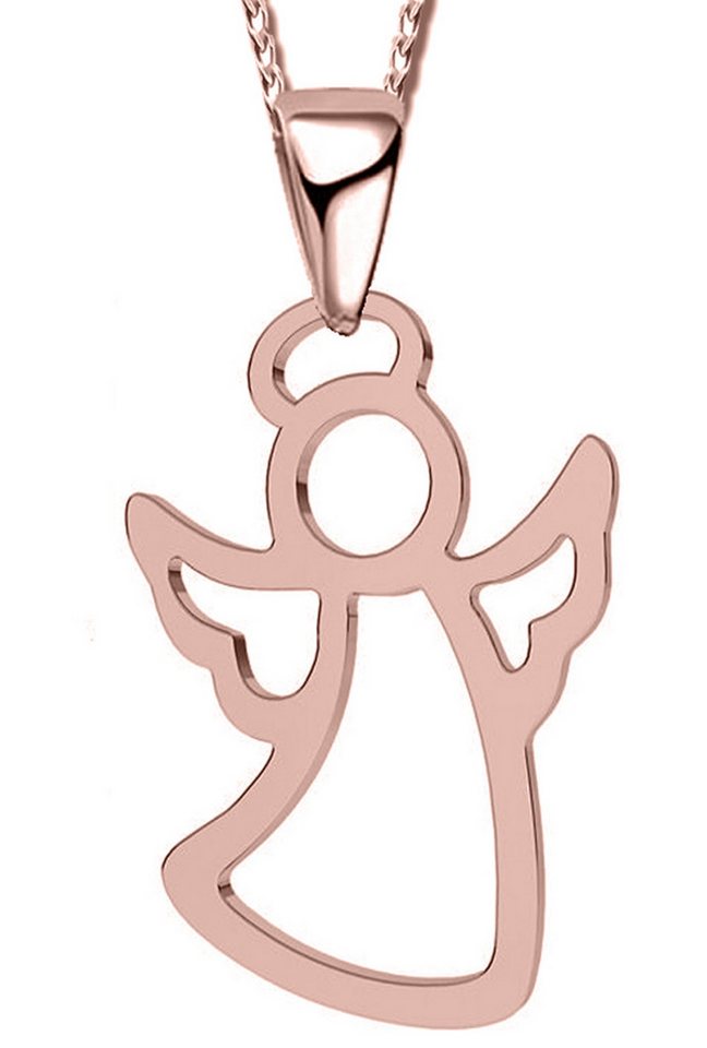 Limana Kette mit Anhänger Kinder Mädchen Damen 925 Silber Schutzengel Engel Kette, Damenkette Kinderkette Kinderschmuck Gold Rosegold Rotgold von Limana