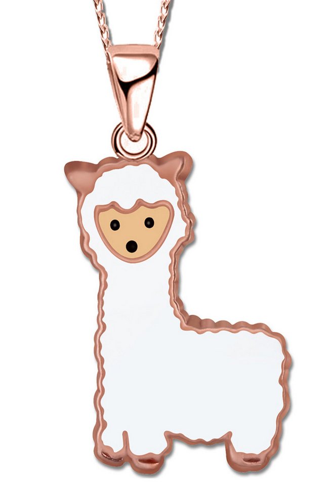 Limana Kette mit Anhänger Kinder Mädchen Kette 925 Sterling Silber gold rosegold Alpaka Lama, Kinderkette Kinderschmuck Geschenk Idee von Limana