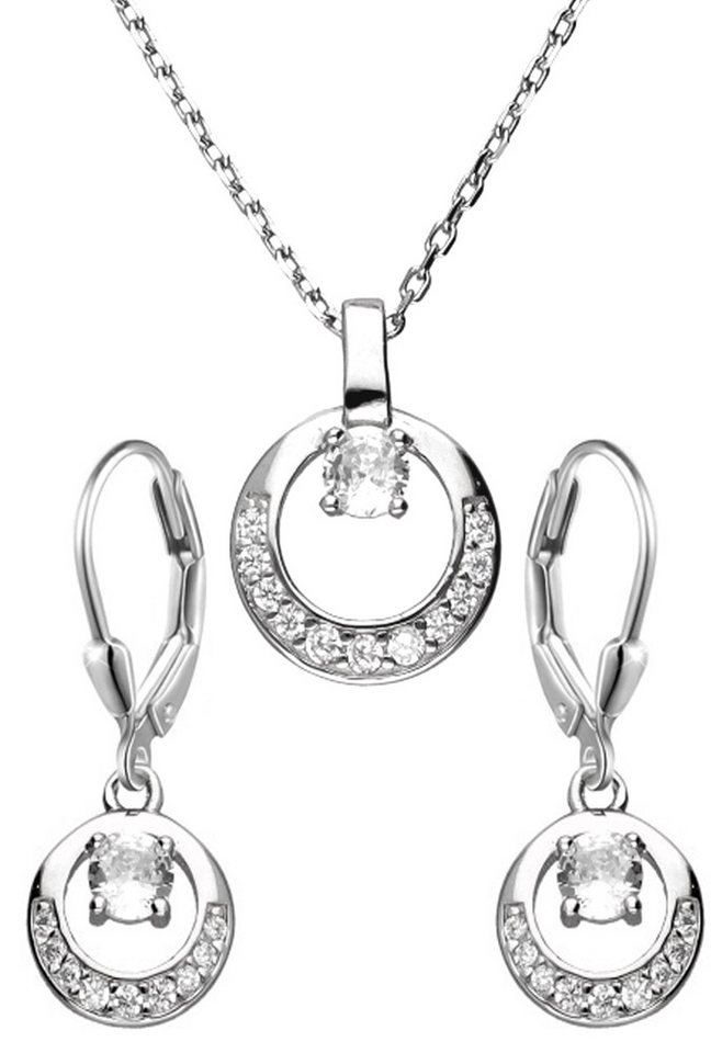 Limana Ohrring und Ketten Set Schmuckset 925 Silber Halskette mit Anhänger 43+3cm Ohrhänger (inkl. Schmuckbox), Geschenkset Idee Geschenk für Sie Frauen Damen Freundin Mutter Set von Limana