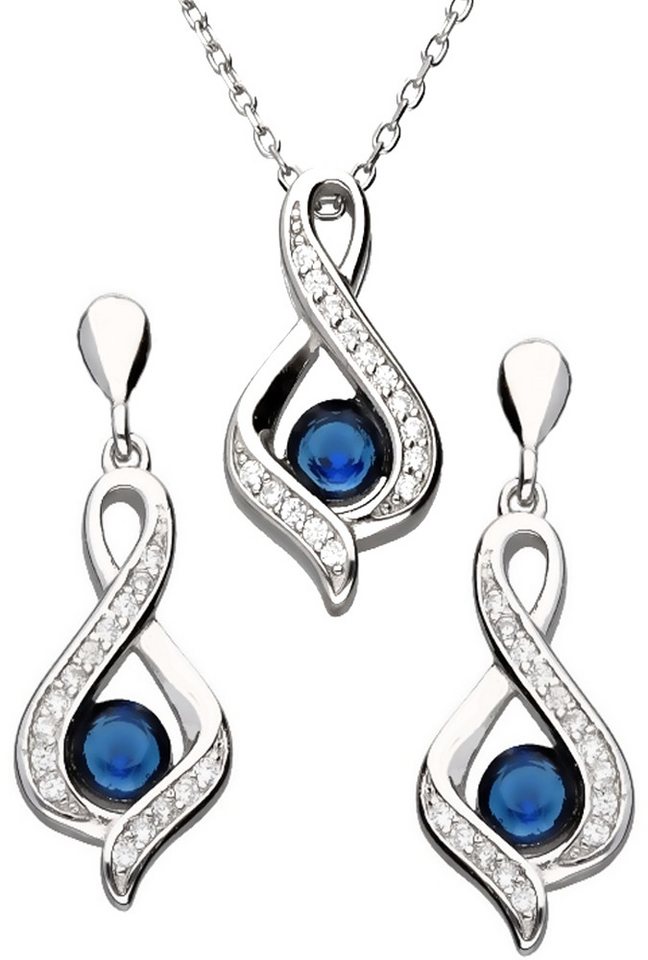 Limana Ohrring und Ketten Set Schmuckset 925 Silber hängende Ohrstecker Halskette mit Anhänger (inkl. Geschenkbox), Geschenkset Idee Geschenk für Sie Frauen Damen Freundin Mutter von Limana