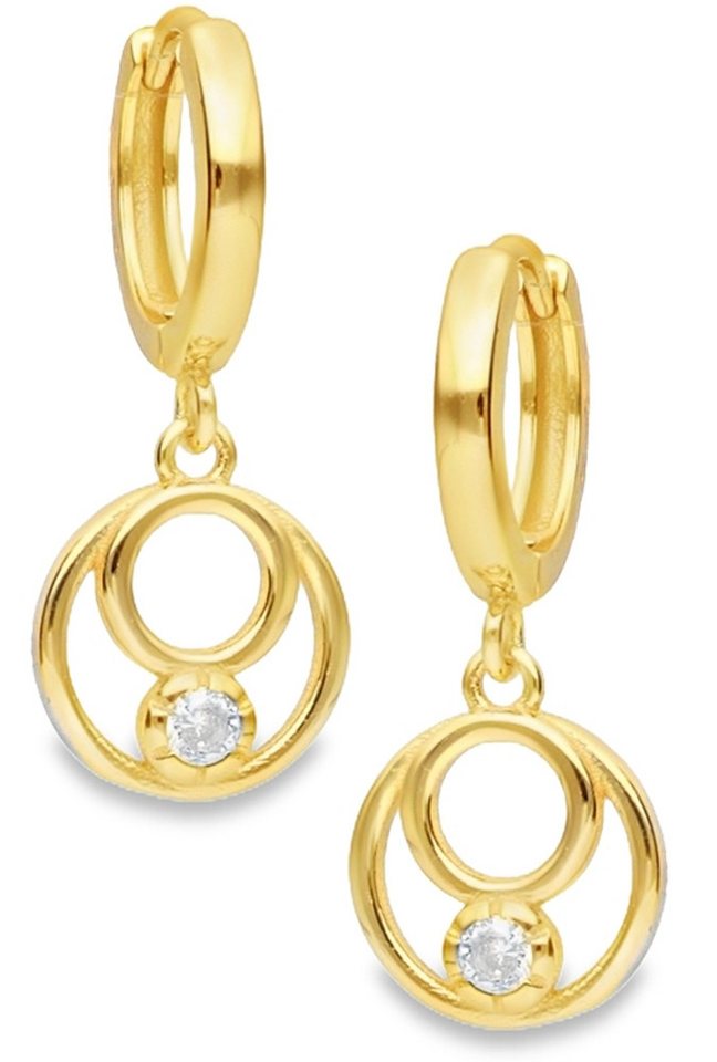 Limana Paar Creolen kleine runde Ohrringe 925 Silber 18k Gold vergoldet Frauen Damen (ink. Schmuckbox), Geschenk Ostern Muttertag Weihnachten Geburtstag Schmuck für jeden Tag von Limana