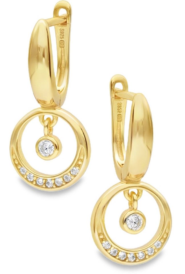 Limana Paar Creolen kleine runde Ohrringe 925 Silber 18k Gold vergoldet Frauen Damen (inkl. Schmuckbox), Geschenk Ostern Muttertag Weihnachten Geburtstag Schmuck für jeden Tag von Limana