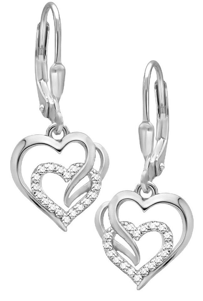 Limana Paar Ohrhänger 925 Sterling Silber Herz hängende Ohrringe für jeden Tag (Silberschmuck Weihnachten Geburtstag, inkl. Schmuckbox, Weihnachtsgeschenk Muttertag Valentinstag), Liebesgeschenk Liebe Geschenk für Frauen Damen Ehefrau Freundin Mutter von Limana