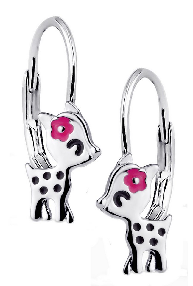 Limana Paar Ohrhänger Brisur Ohrringe 925 Silber Reh Creolen Mädchen Kinder Damen Frauen (inkl. Schmuckdose), Geschenk Idee zu Ostern Weihnachten Geburtstag Nikolaus von Limana