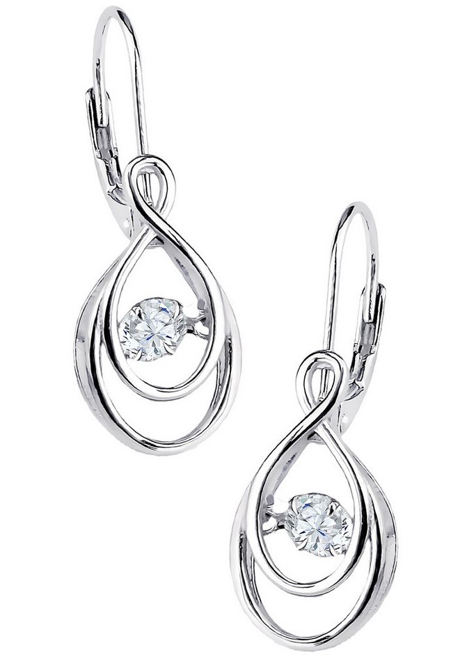 Limana Paar Ohrhänger Brisur Ohrringe 925 Sterling Silber tanzender Zirkonia Frauen Damen (inkl. Schmuckbox), Geschenk Ostern Muttertag Weihnachten Geburtstag Schmuck für jeden Tag von Limana