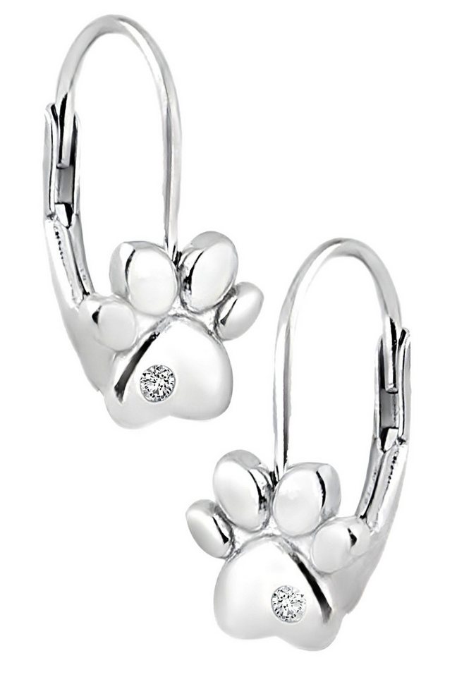Limana Paar Ohrhänger Brisuren Ohrringe 925 Silber Creolen Pfote Pfötchen Mädchen Frauen (inkl. Schmuckbox), Geschenk Idee zu Ostern Weihnachten Geburtstag Nikolaus von Limana