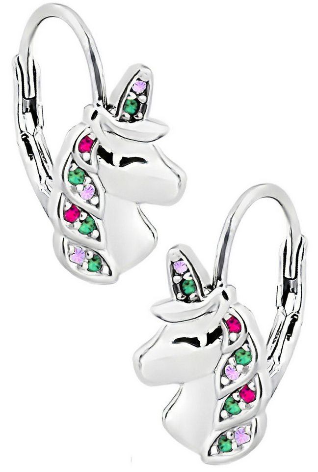 Limana Paar Ohrhänger Brisuren Ohrringe 925 Silber Einhorn Pferde Mädchen Damen Kinder (inkl Schmuckbox), Geschenk Idee zu Ostern Weihnachten Geburtstag Einschulung von Limana