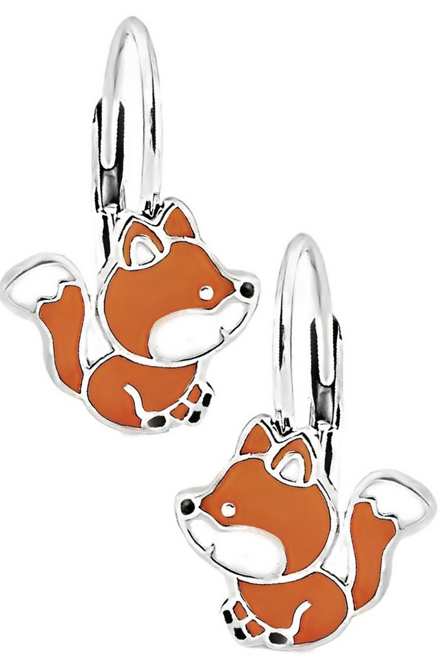 Limana Paar Ohrhänger Brisuren Ohrringe 925 Silber Fuchs Mädchen Damen Kinder Frauen Creolen (inkl. Schmuckbox), Geschenk Idee zu Ostern Weihnachten Geburtstag Nikolaus Einschulung von Limana