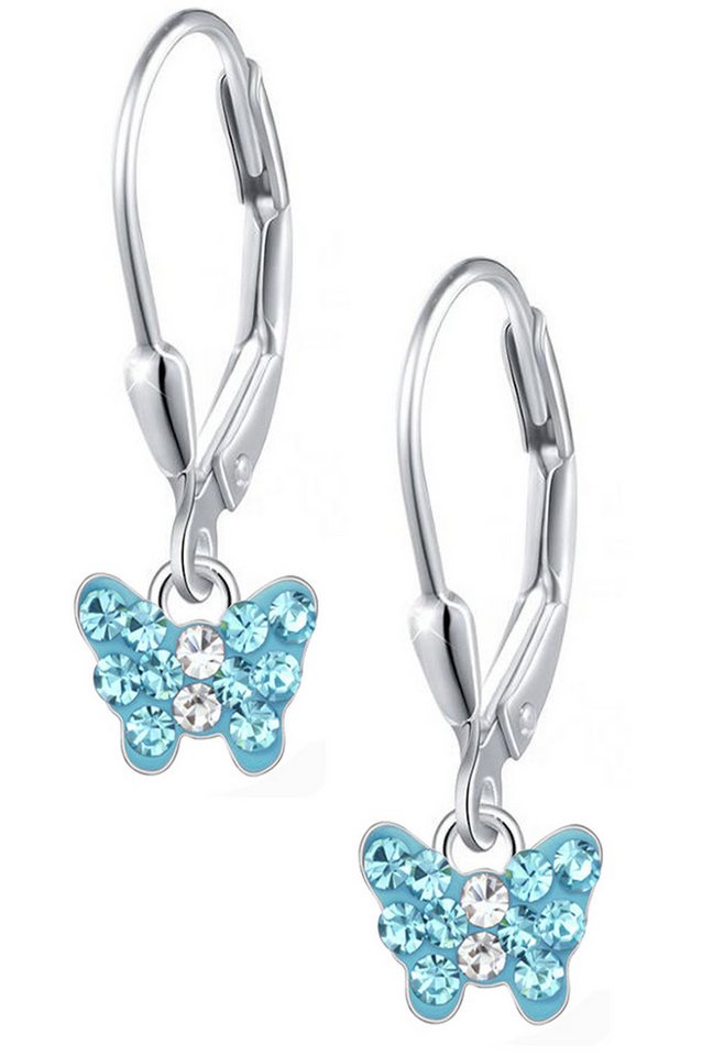 Limana Paar Ohrhänger echt 925 Sterling Silber hängende Ohrringe Schmetterlinge, Hängeohrringe von Limana