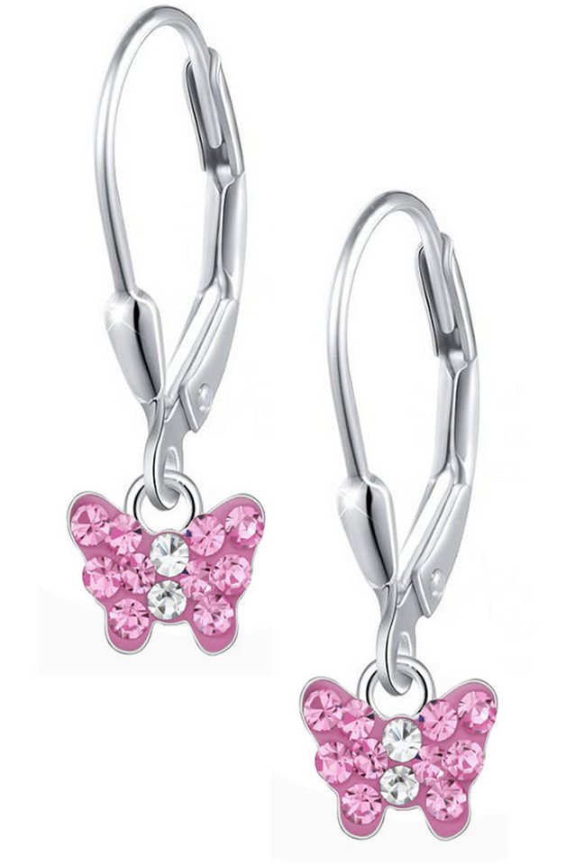 Limana Paar Ohrhänger echt 925 Sterling Silber hängende Ohrringe Schmetterlinge, Hängeohrringe von Limana