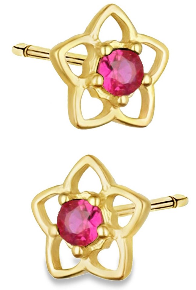 Limana Paar Ohrstecker 925 Silber Blumen 18k Gold vergoldet Damen Frauen Ohrringe (inkl. Schmuckbox), Geschenk Idee zu Ostern Weihnachten Geburtstag Nikolaus Muttertag von Limana