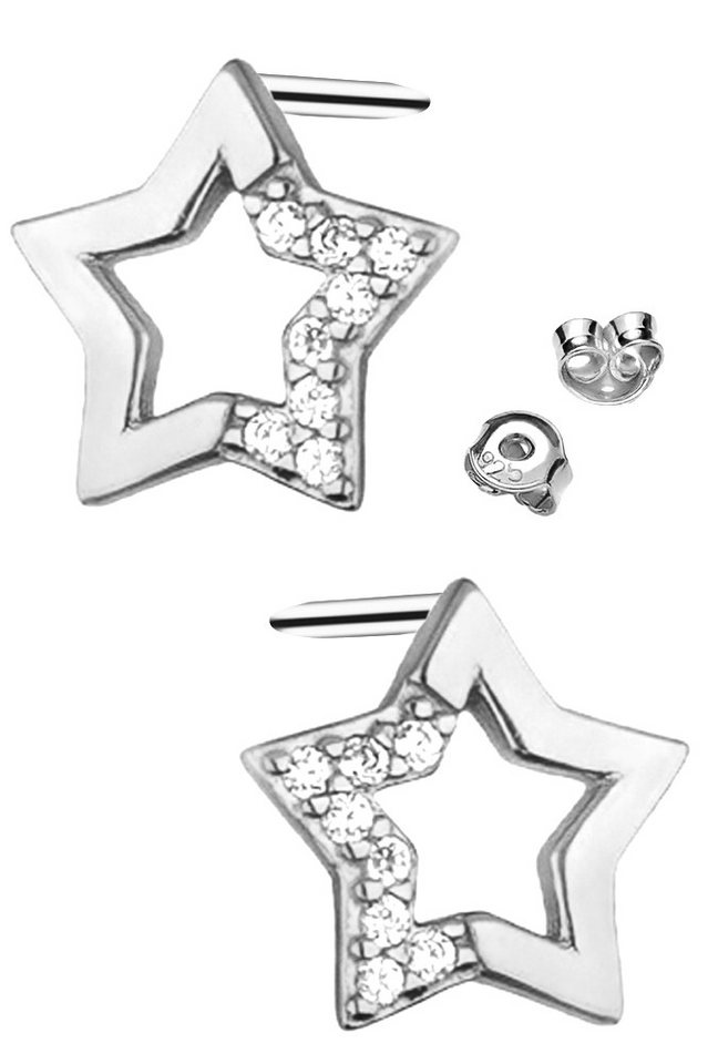 Limana Paar Ohrstecker 925 Silber Sterne 9mm gold Kinder Mädchen Frauen Damen Ohrringe (Weihnachtsgeschenk inkl. Schmuckdose Kinderschmuck), Geschenk Ostern Weihnachten Geburtstag Nikolaus Ostern von Limana