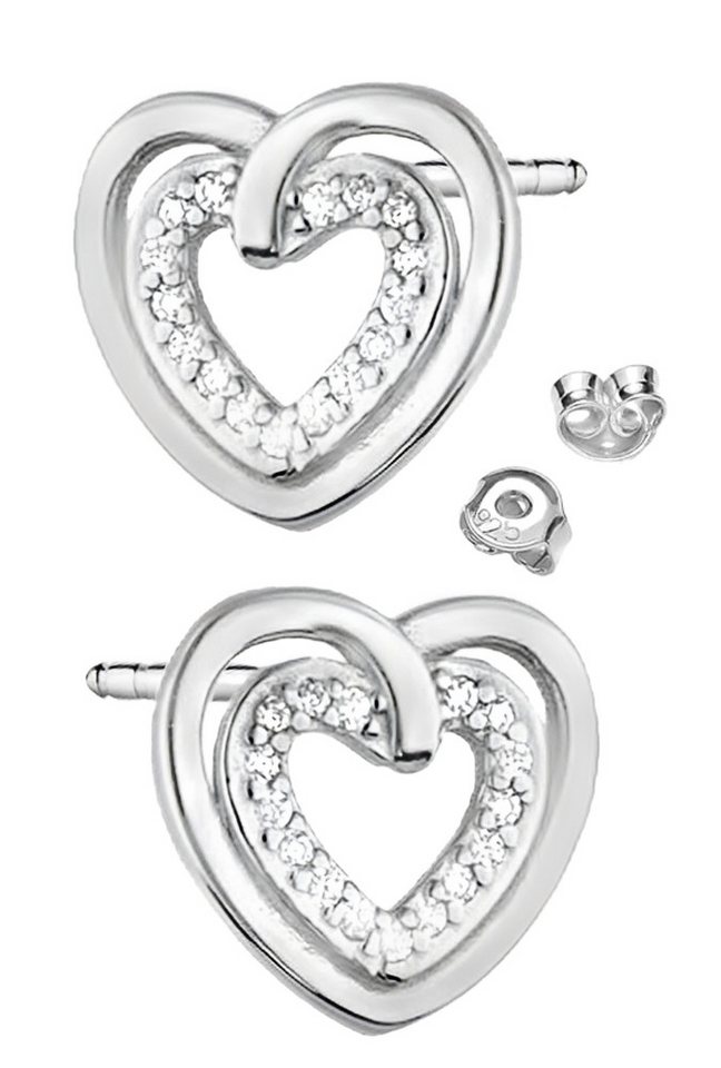Limana Paar Ohrstecker 925 Sterling-Silber Herz Ohrringe Geschenk für Damen Frauen Freundin (inkl. Schmuckbox), Herzohrringe für jeden Tag Liebesgeschenk Liebe Geschenk von Limana