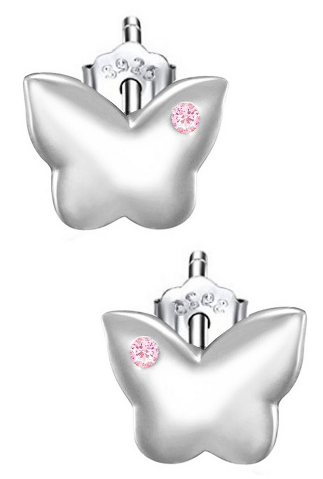 Limana Paar Ohrstecker Mädchen Kinder Ohrringe 925 Silber Schmetterlinge, Kinderschmuck Kinderohrringe Mädchenohrringe von Limana