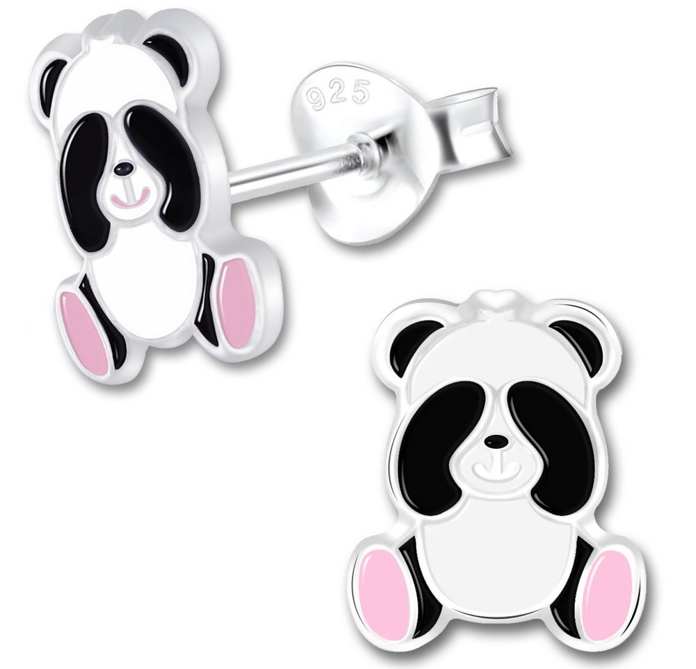 Limana Paar Ohrstecker Kinder Mädchen Panda Bär echt 925 Sterling Silber, kleine Kinderohrringe Geschenkidee von Limana