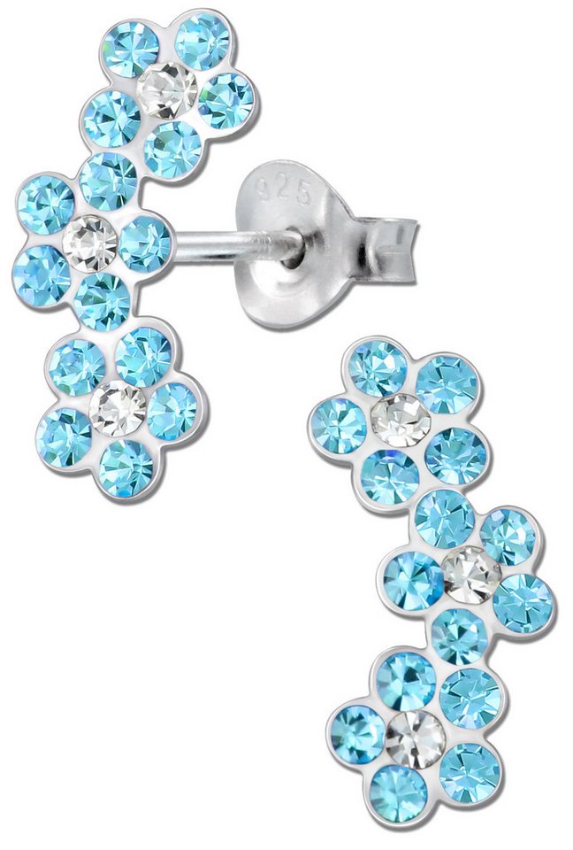 Limana Paar Ohrstecker 925 Sterling Silber kleine Blumen Kinder Mädchen Damen Ohrringe, Zirkonia Kinderohrringe Mädchenohrringe von Limana