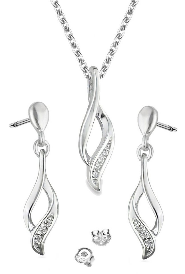 Limana Schmuckset 925 Silber Ohrstecker Halskette mit Anhänger Kette hängende Ohrringe (inkl. Schmuckbox), Geschenkset Idee Geschenk Set für Sie Frauen Damen Freundin Mutter von Limana