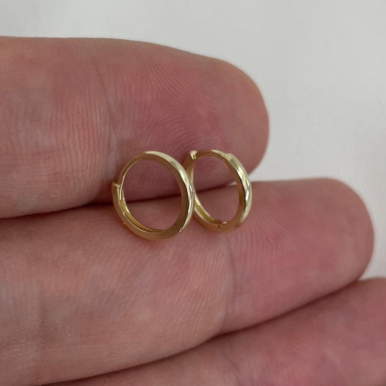 9 Karat Gelbgold Klappcreolen - 7, 5 Mm von LimaniLondon