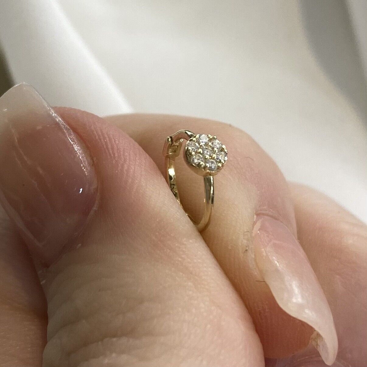 9 Karat Gold Helix Ohrring Cz Kuppel Knorpel Ohrring von LimaniLondon