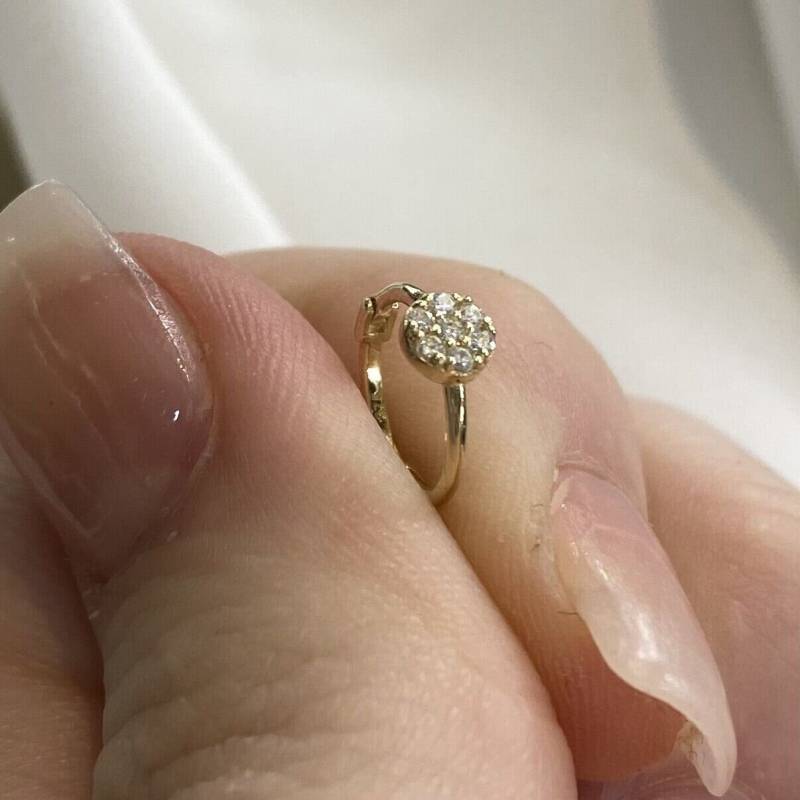 9 Karat Gold Helix Ohrring Cz Kuppel Knorpel Ohrring von LimaniLondon