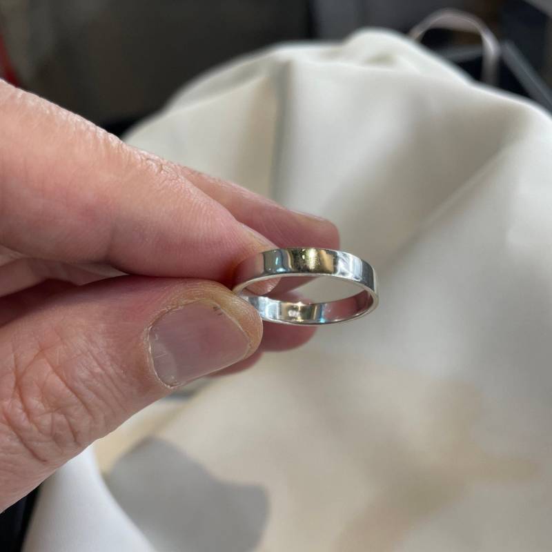 sterling Silber Unisex Ehering - Flacher 4 Mm Ring von LimaniLondon