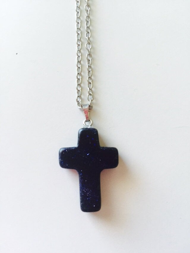 Blau Goldstone Halskette Blau Goldstone Halskette von LimeMilkJewellery