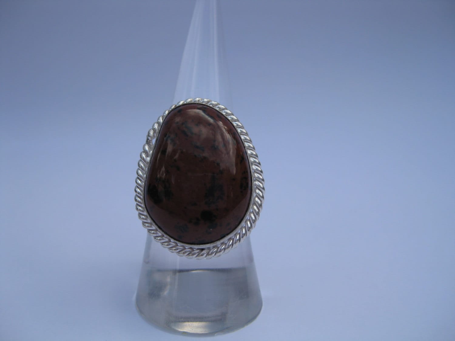 Mahagoni Obsidian Sterling Silber Ring Mahagoni Obsidian Sterling Silber Ring von LimeMilkJewellery