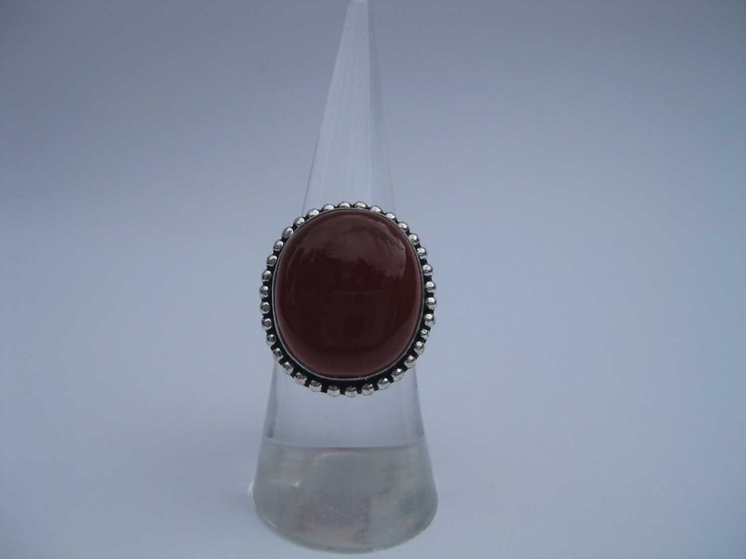 Roter Achat 925Er Silber Vergoldet Ring Roter Achat 925Er Silber Vergoldet Ring von LimeMilkJewellery