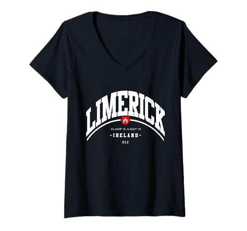 Damen Limerick Irland Limerick City Irland Flaggen Irland Geschenk T-Shirt mit V-Ausschnitt Damen Limerick Irland Limerick City Irland Flaggen Irland Geschenk T-Shirt mit V-Ausschnitt von Limerick Ireland Limerick City Ireland