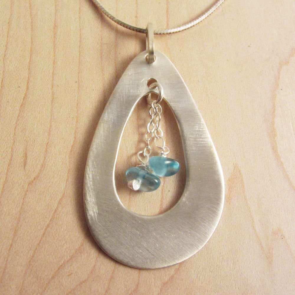 Tropfen Anhänger/Halskette - Sterling Silber Mit Apatit Tropfen Anhänger/Halskette - Sterling Silber Mit Apatit von LiminalArts