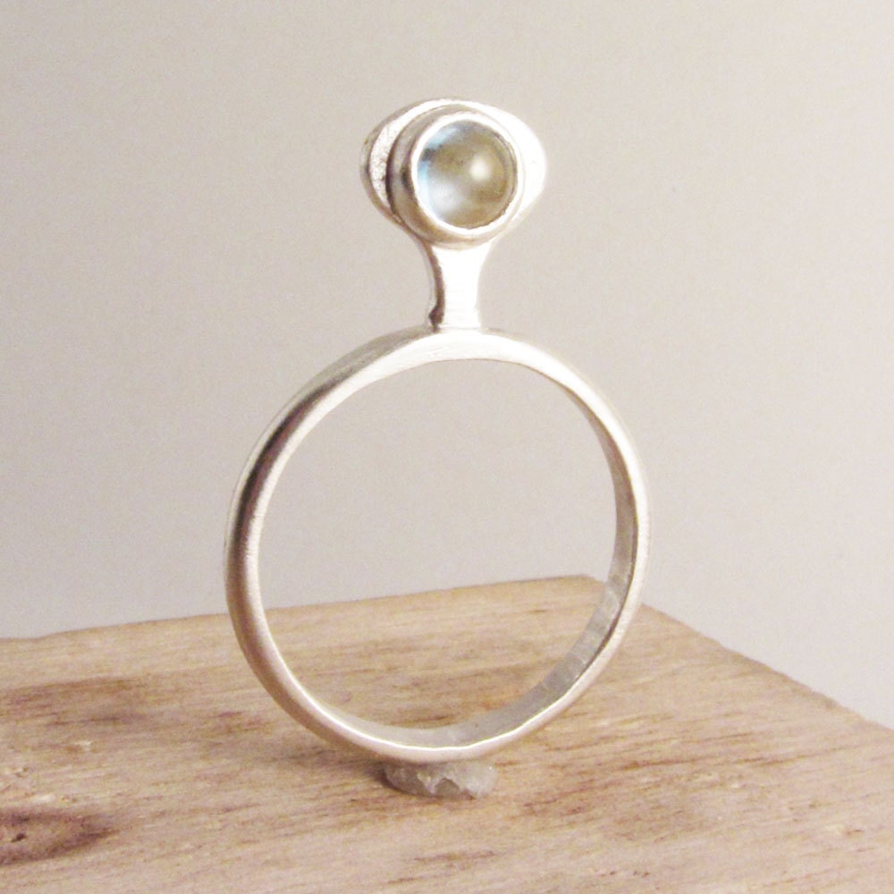 Zweiseitiger Sprossenring - Sterling Silber Mit Citrin Und London Blue Topaz Zweiseitiger Sprossenring - Sterling Silber Mit Citrin Und London Blue Topaz von LiminalArts