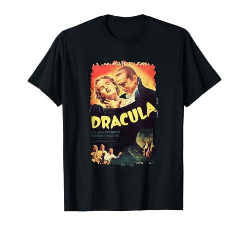 LiminalThreads Damen Unisex-Jugendliche Klassisches Horror Halloween T-Shirt Schwarz Small Klassisch Horror Halloween T-Shirt von LiminalThreads