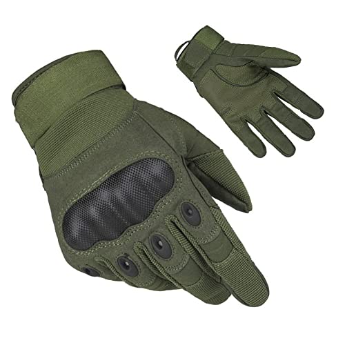 Limirror Herren Taktische Handschuhe Handschuhe Fahrradhandschuhe Motorrad Handschuhe Outdoor Sport Handschuhe Fitness Handschuhe Army Gloves Ideal für Airsoft,Militär,Paintball (Grün,M) von Limirror