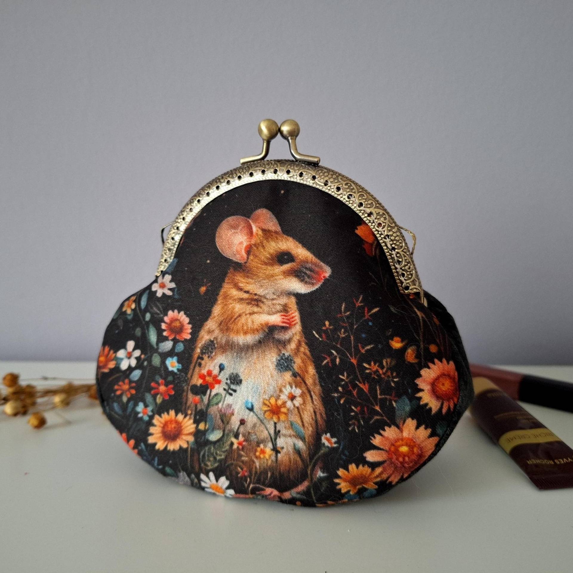 Feldmaus Geldbörse Handgemachte Kiss Lock Clutch von Limispurses