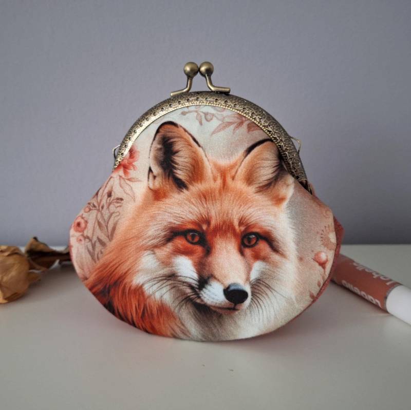 Geldbörse Clutch Mit Fuchs Und Blumen von Limispurses