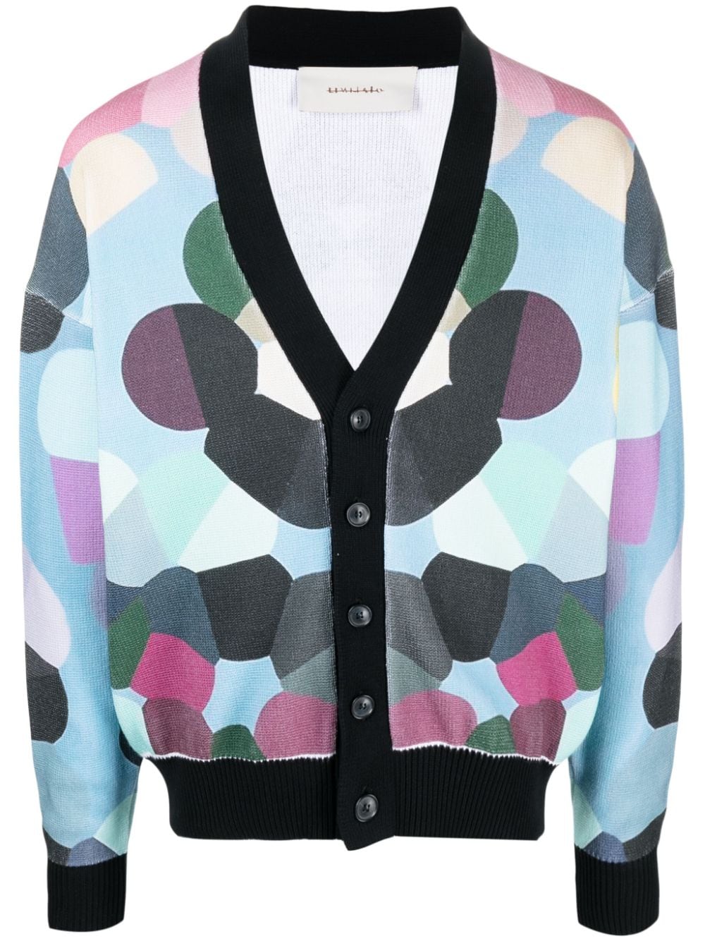 Limitato Cardigan mit grafischem Print - Schwarz von Limitato