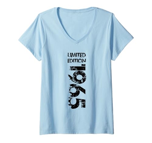 Damen Limited Edition 1965 Geburtstag 1965 Jahrgang 1965 T-Shirt mit V-Ausschnitt von Limited Edition 1965