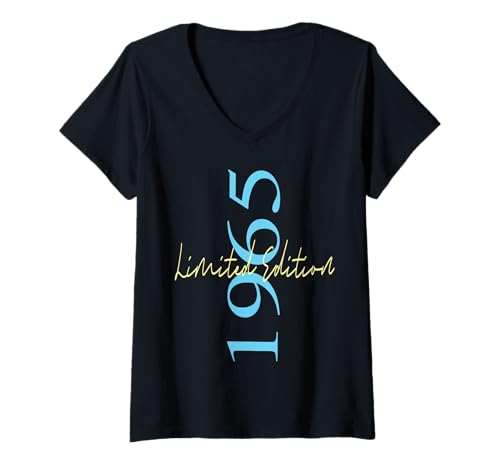 Damen Limitierte Auflage 1965 Geburtstag 1965 Born 1965 Vintage T-Shirt mit V-Ausschnitt von Limited Edition 1965