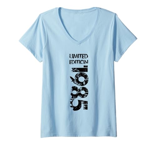 Damen Limited Edition 1985 Geburtstag 1985 Jahrgang 1985 T-Shirt mit V-Ausschnitt Damen Limited Edition 1985 Geburtstag 1985 Jahrgang 1985 T-Shirt mit V-Ausschnitt von Limited Edition 1985