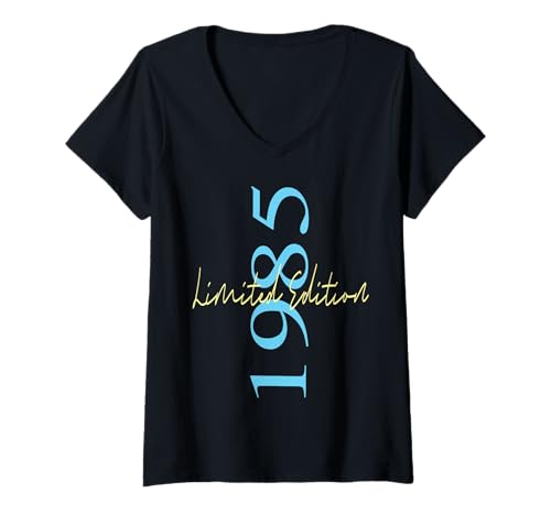 Damen Limitierte Auflage 1985 Geburtstag 1985 Born 1985 Vintage T-Shirt mit V-Ausschnitt Damen Limitierte Auflage 1985 Geburtstag 1985 Born 1985 Vintage T-Shirt mit V-Ausschnitt von Limited Edition 1985
